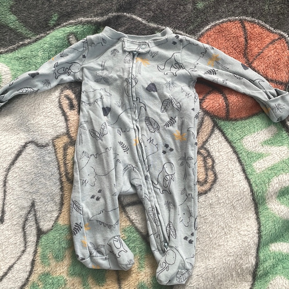 Blue Dino Newborn Outfit